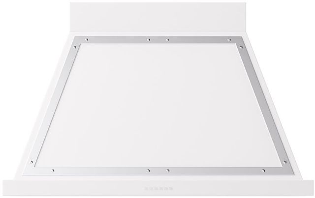 Ilve® Nostalgie II Noblesse 40" White Wall Mounted Range Hood with Chrome Trim-0
