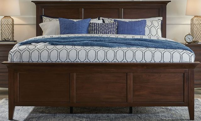 A-America® Westlake Cherry Brown King Panel Storage Bed-1