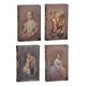 A & B Home 4-Piece Brown Faux Book Set-0