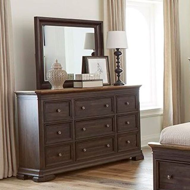 Napa Furniture Design Grand Louie Misty Night/Wheat 9-Drawer Dresser-2
