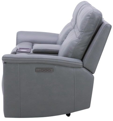 Liberty Furniture Cooper Blue Gray Power Reclining Loveseat with Console-0
