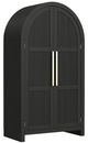 Elements International Ridgemont Black Large Bookcase-0