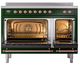 Ilve® Nostalgie II Noblesse 48'' Emerald Green Pro Style Induction Range with Copper Trim-1