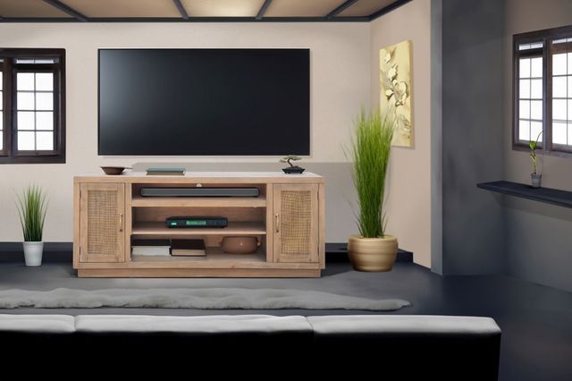 Sunny Designs™ Cane Hearth Oak Grove Media Console-1