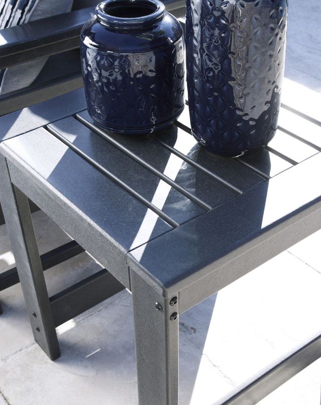 Signature Design by Ashley® Amora Charcoal Gray Polyethylene Outdoor End Table-3