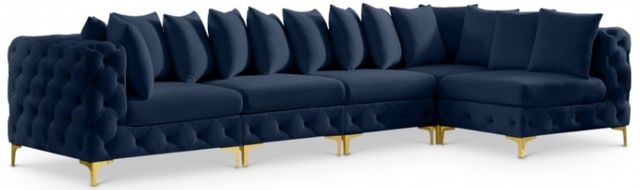 Meridian Furniture Tremblay 5-Piece Navy Modular Sectional Set-0