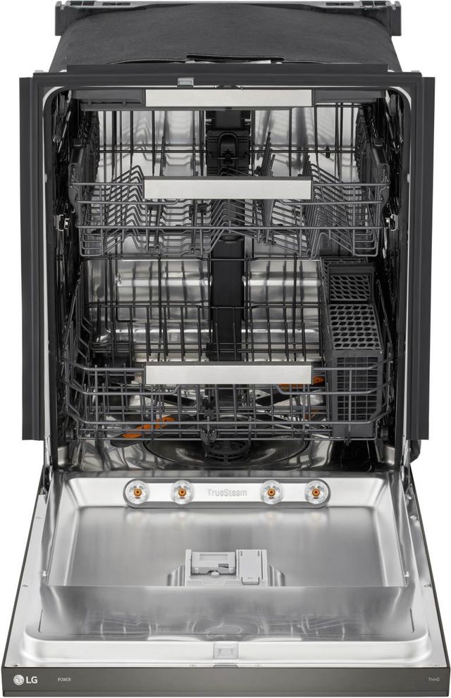 LG 24" Black Stainless Steel Top Control Built In Dishwasher with QuadWash® Pro, TrueSteam®, Dynamic Heat Dry™ and AutoVent Dry™-1