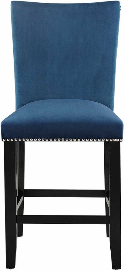 Steve Silver Co. Camila Blue/Espresso Upholstered Counter Stool-3