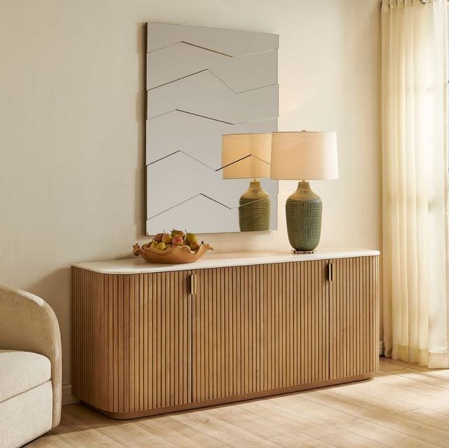 Uttermost® Arik Natural/White 4-Door Cabinet-2