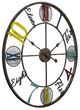 YHD Whimsical Design Black/Blue/Light Blue/Red/Yellow Wall Clock-2