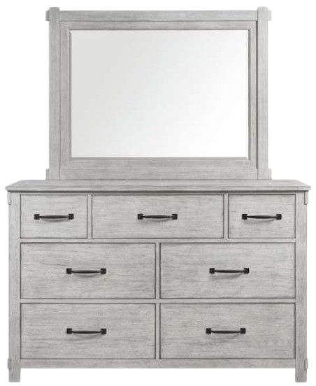 Elements International Scott 4-Piece White Queen Storage Panel Bedroom Set-2