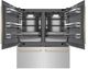 ZLINE Autograph Edition 72" 39.6 Cu. Ft. Stainless Steel Built In French Door Refrigerator with Graphite Gray Interior and Polished Gold Accents-1