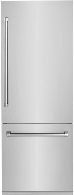 ZLINE 30 in. 16.1 Cu. Ft. Stainless Steel Counter Depth Bottom Freezer Refrigerator