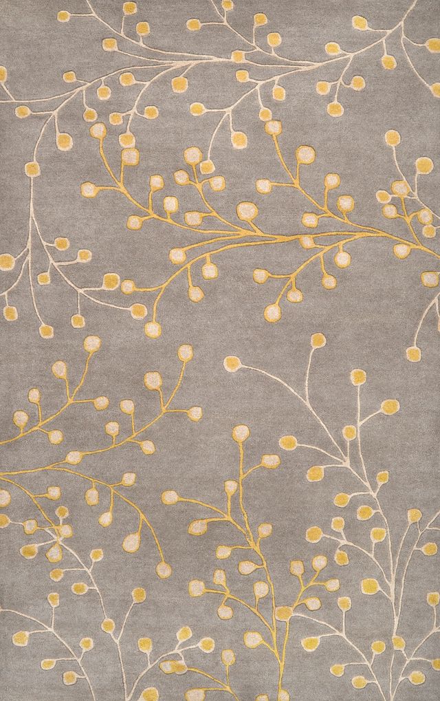 Surya Athena Gray Floral 5'x9' Rug