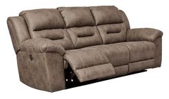 Signature Design by Ashley® Stoneland Fossil Power Reclining Sofa