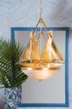 Wildwood Lamps Regatta Antique Gold Leaf/Frosted Chandelier -1
