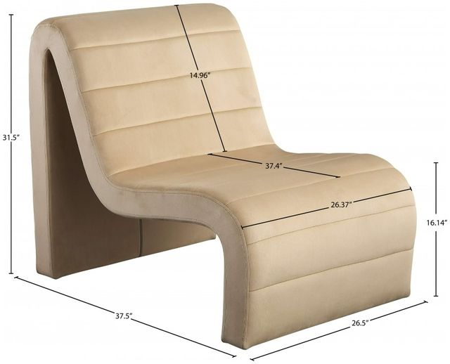 Meridian Furniture Ivy Camel Velvet Accent Chair-2