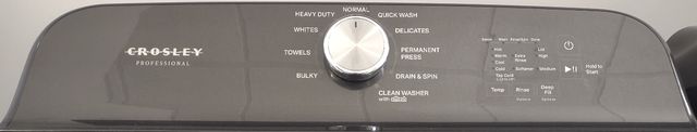Crosley® Professional 5.3 Cu. Ft. Volcano Black Impeller Top Load Washer-2