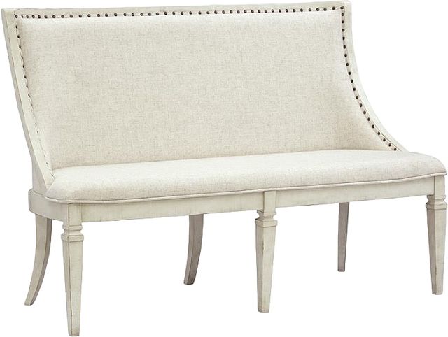 Magnussen Home® Newport Alabaster Bench with Upholstered Seat and Back-0