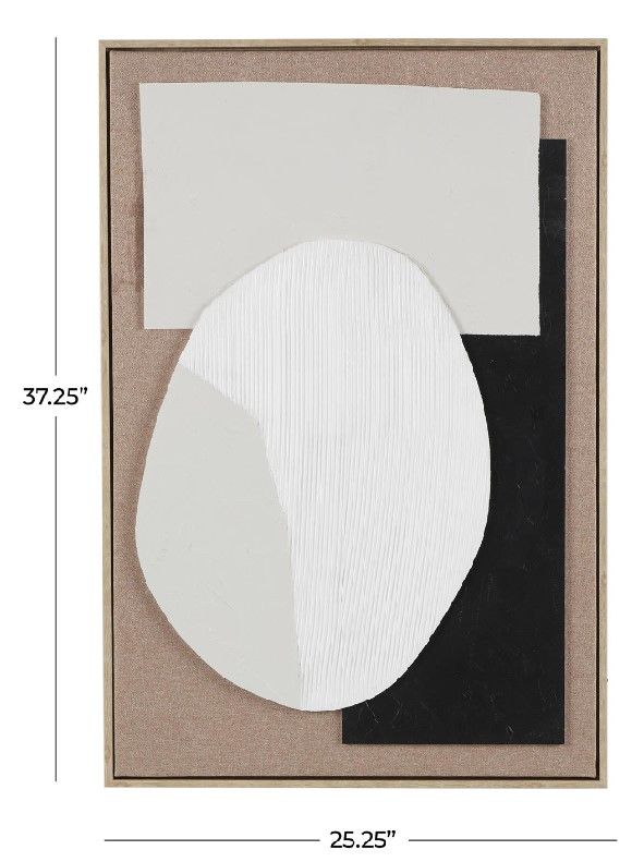 Deco Marche Black/White Abstract Wall Art-3
