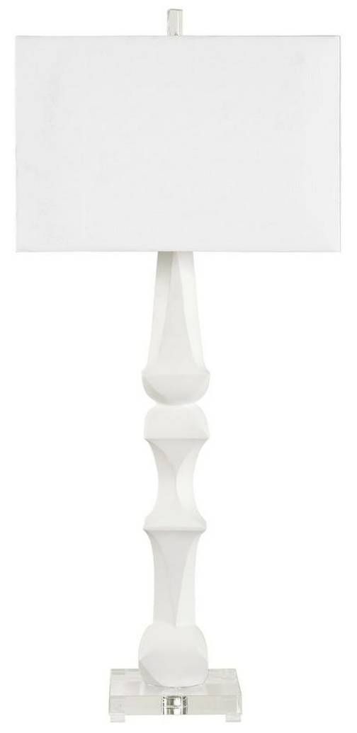 Uttermost® Mayme Matte White Table Lamp with Crystal Accent-3