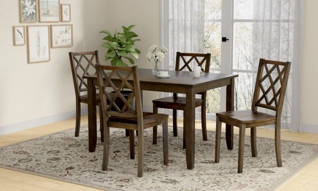 Emerald Home Harbor 5-Piece Brown Dining Set-1