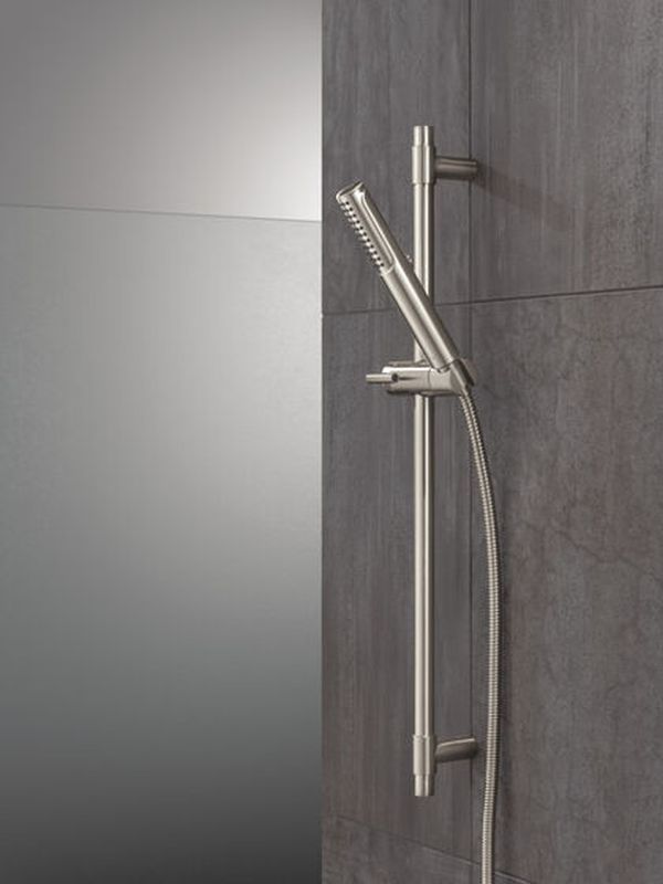 Delta Universal Showering Components Lumicoat® Stainless 2-Setting Hand Shower with ProClean™ Spray and Slide Bar-2