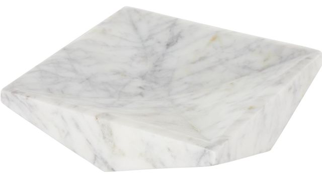 Deco Marche White 8" Geometric Square Tray-0