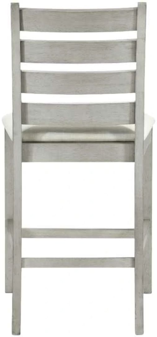 New Classic® Home Furnishings Pascal Driftwood Gray Ladderback Counter Dining Chair-3