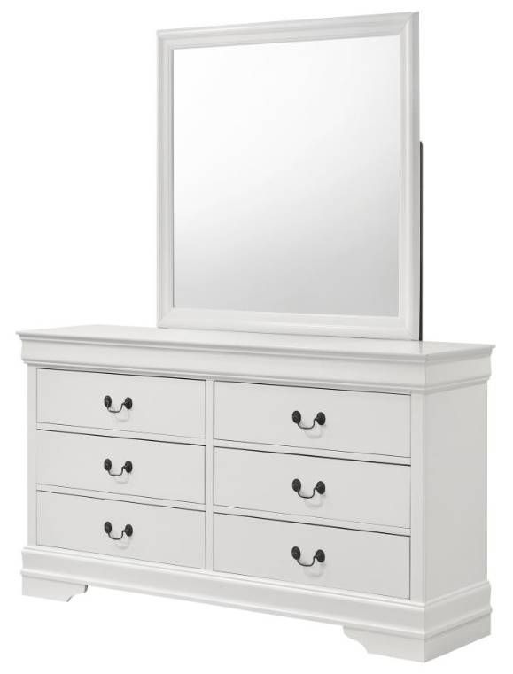 Coaster® Louis Philippe White Dresser and Mirror-2