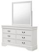 Coaster® Louis Philippe White Dresser and Mirror-2