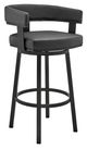 Armen Living Lorin Black 30" Swivel Bar Stool-0