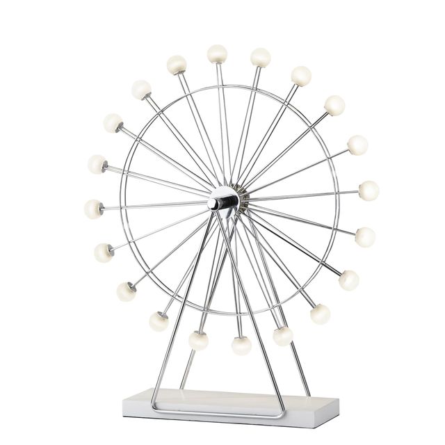 Adesso® Coney Chrome Large Led Ferris Wheel Lamp-0