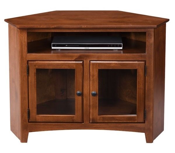 Archbold Furniture Customizable Shaker Alder Corner TV Console-1