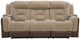 Signature Design by Ashley® Mixed Motion Brownstone Power Reclining Sofa with Adjustable Headrest-2
