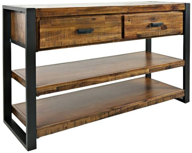 Jofran Inc. Loftworks Brown 2-Drawer Console Sofa Table-0