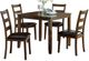 Furniture of America® Gracefield 5-Piece Dark Brown/Walnut Dining Table Set-0