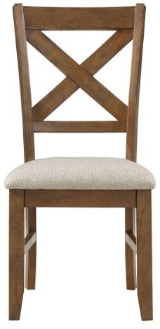 Mazin Furniture Counsil Beige/Cherry Dining Side Chair-1