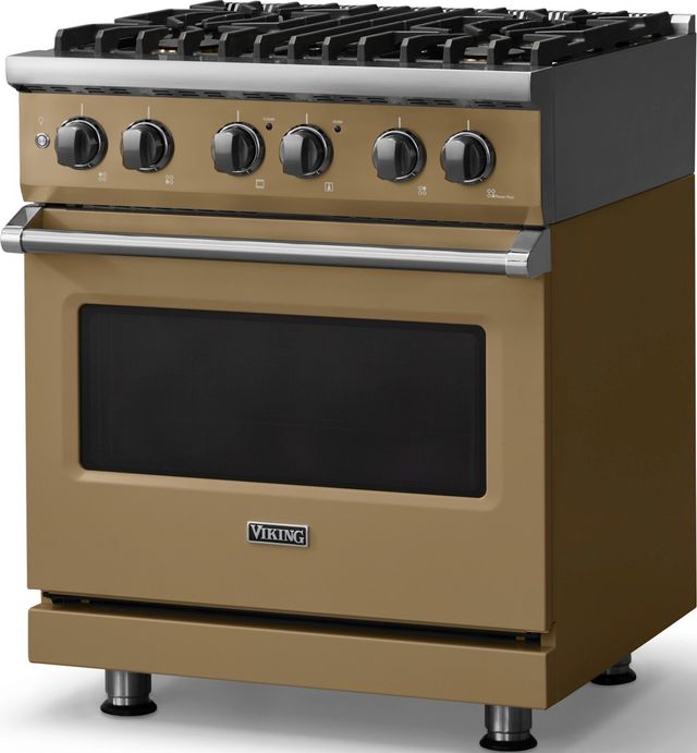 Viking® 5 Series 30" Golden Hour Pro Style Dual Fuel (NG) Range with Polished Chrome Trim-3