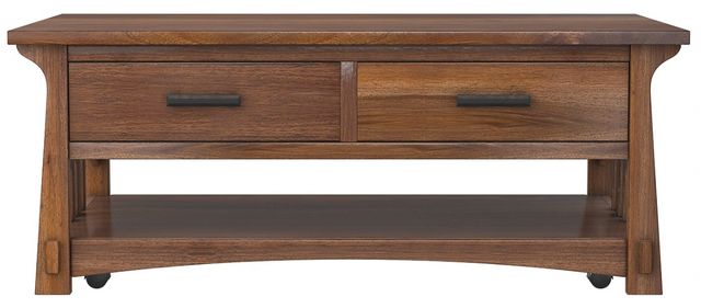 A-America® Eldora Saddle Brown Cocktail Table-2