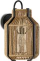 Currey & Company Mali Natural/Satin Black Wall Sconce-1