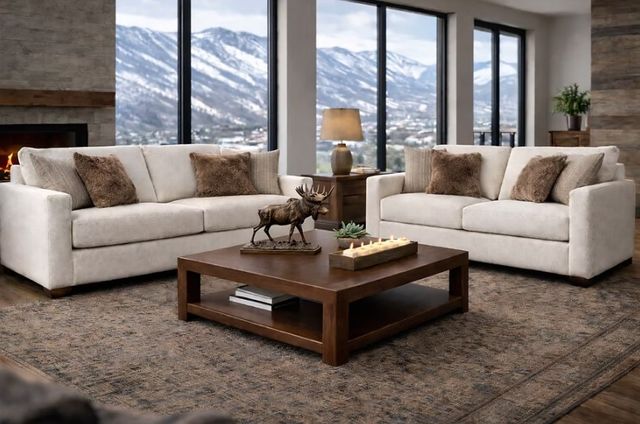 Intermountain Furniture Customizable Canyon Modern Track Arm Loveseat-0
