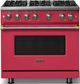 Viking® 5 Series 36" Valentine Pro Style Gas (LP) Range with Brushed Brass Trim-3