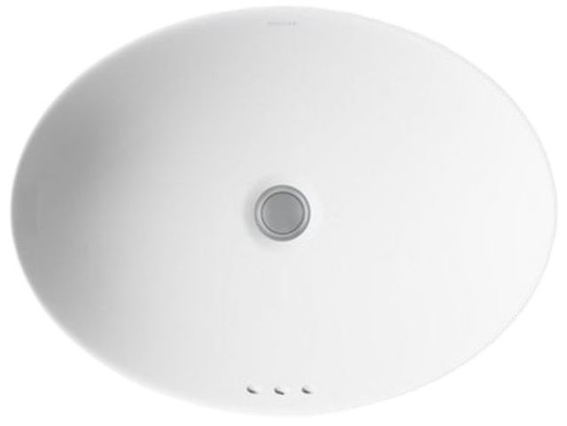Kohler Vox® White 20" Oval Vessel Bathroom Sink-1