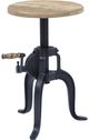 Jofran Inc. Global Archive Carter Natural Crank Table with Black Base-0
