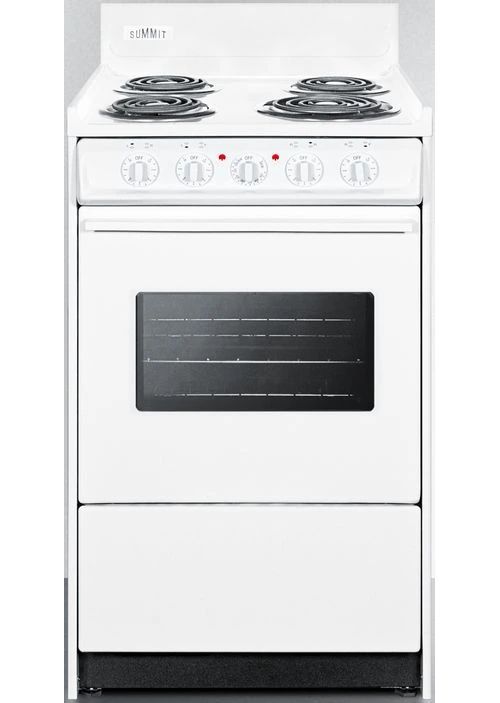 Summit® 20" White Freestanding Electric Range-0