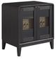 Bernards Elure Latte/Peppercorn Glass Door Nightstand-0