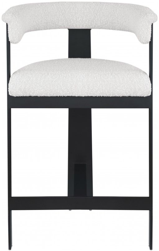 Meridian Furniture Romeo Cream Boucle Counter Stool-2