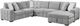Emerald Home Ritchie 4-Piece Gray Sleeper Sectional-0