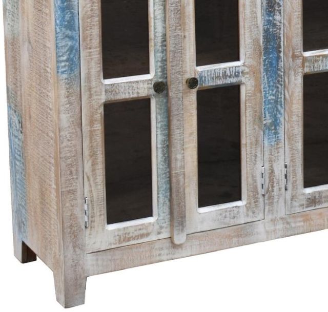 Jaipur Furniture Anika Group Klara Coastal Blue Windowpane Sideboard-2